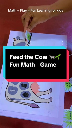 🐄 Math   Play = Fun Learning This cow activity helps kids practice number recognition, counting, and fine motor skills. They discover hidden numbers with a cotton bud, count dots, and feed the cow with grass. Perfect for toddlers, preschoolers, and early learners ✨ More creative hands-on worksheets & activities in my bio. #mathforkids #toddlerlearning #preschoolactivities #handsonlearning #educationaltiktok