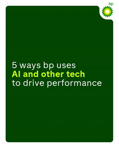 3K views · 20 reactions | ️ 5 ways bp uses AI and other tech to drive performance: https://go.bp.com/Q9zv3 | bp America | Facebook