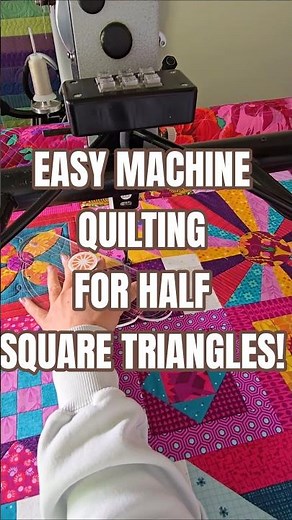 EASY MACHINE QUILTING FOR HALF SQUARE TRIANGLES!