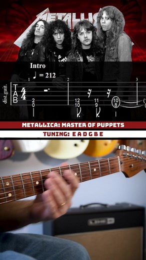 Master of Puppets guitar riff by Metallica. Download this guitar tab for free along with over 50 over riffs and lessons. The link is in the comments. #guitar #guitarist #guitarplayer #guitaristsofinstagram #metallica #guitarriff #riff #guitartabs #guitarmy #ChrisRupp #guitarlessons | GuitArmy