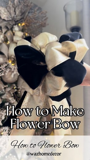 ✨Here’s the SECRET to making those puffy Flower Bows & it’s super EASY! Save for later. Steps Below ⬇️ I’ve used this technique for tree topper bows as well as tree fillers, focal points of wreaths, and jazzing up light fixtures. ✨Grab one, two, or three different wired ribbons. ✨Create a big loop with all of the ribbon overlapping. ✨Keep in mind the size of your big loop will determine the size of the bow loops. Half of the big loop is the size of the bow loops. ✨Continue to make circles with t