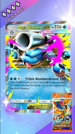 Mega Blastoise EX (Double Rare) in Booster packs Crimson Blaze | Pokemon TCG Pocket #pokemontcg