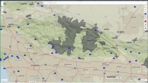 Calfire's wildfire map : Ready SoCal