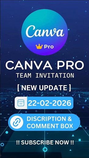 Canva Pro Team Invite Link Today | 22-02-2026 | Canva Pro New Team Updated Today !! #canva