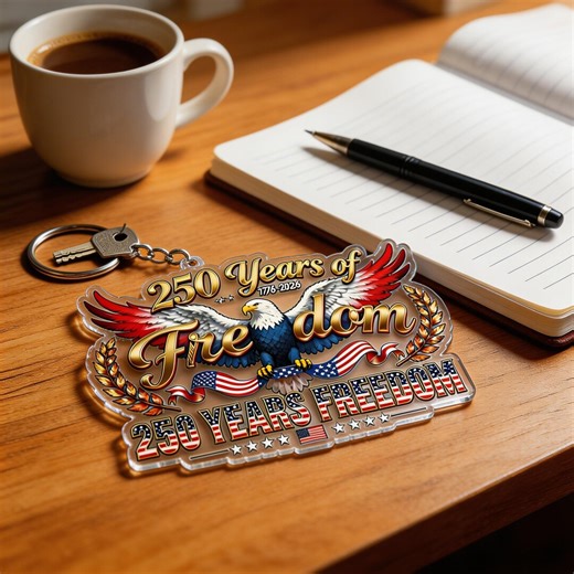 250 Years Freedom Eagle Keychain: USA 250th Acrylic Ornament Magnet - Etsy