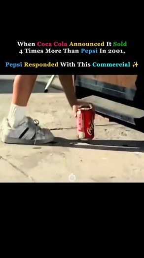 Wealth | Growth | Motivation on Instagram: "This Commercial Was Something Else 👀🔥 The iconic "Vending Machine" Pepsi commercial showed a young boy using two Coca-Cola cans as stilts to reach the Pepsi button on a vending machine, playfully mocking Coca-Cola's claim of selling four times more than Pepsi. The commercial, released in 2001, cleverly responded to Coca-Cola's claim that it sold four times more than Pepsi. A young boy is seen at a vending machine, clearly wanting a Pepsi but unable t