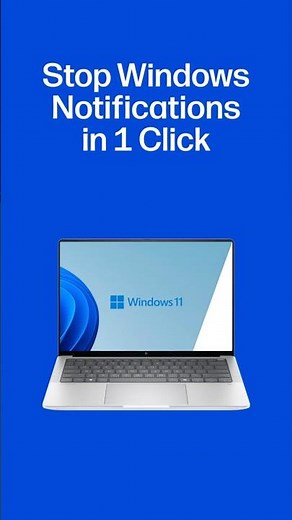 Stop Windows Notifications in 1 Click #shorts