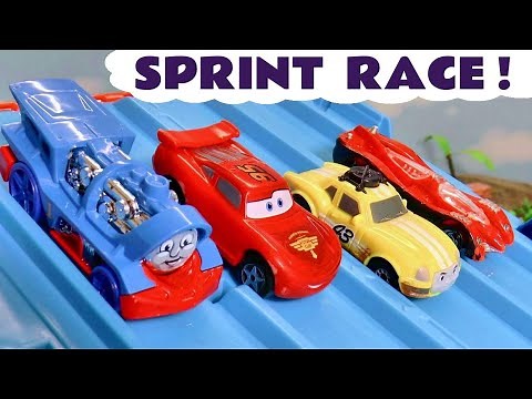Cars Toys Lightning McQueen Sprint Racing With Funny Funlings