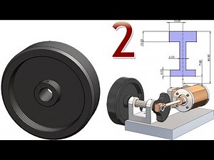 2-Project 42| Horizontal Wobbler Steam Kit | SolidWorks Tutorial : flywheel - cast iron