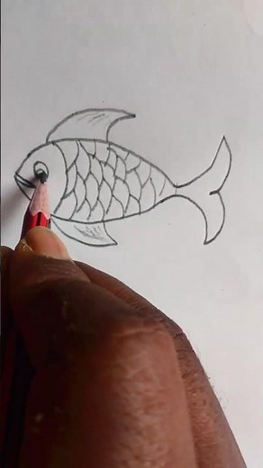 How to Draw a Fish in 1 Minute 🐟 | Easy Fish Drawing for Kids | Super Simple Art#drawing