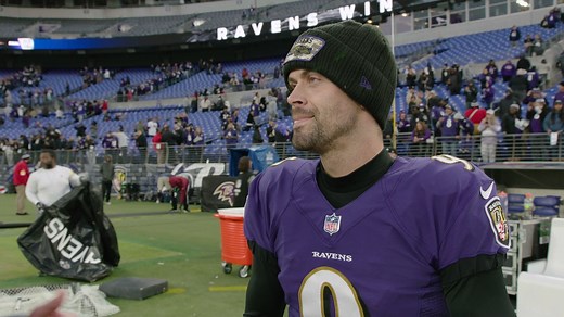Justin Tucker is no stranger to big moments and he reacts to another game-winning field goal. | Baltimore Ravens