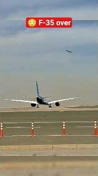 F-35 low pass over Boeing 777 🥶🔥 #f35 #shorts #dubaiairshow