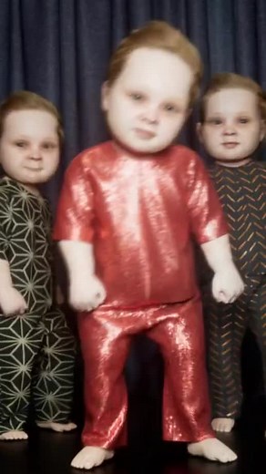 Energetic Toddler Dance Performance in Matching Outfits