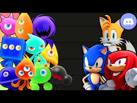 Sonic, Tails, and Knuckles make a Sonic Wisps Tier List