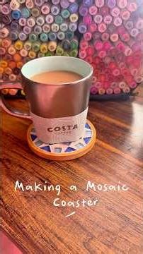 Making a mosaic coaster 🩵💙 #art #diy #mosaic #mosaicart #satisfying #coaster