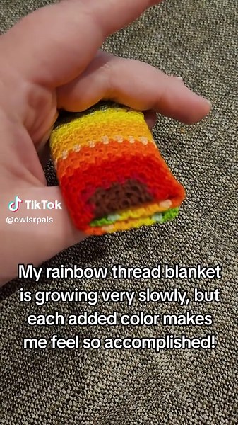 Creating a Colorful Rainbow Thread Blanket: A Crocheting Journey