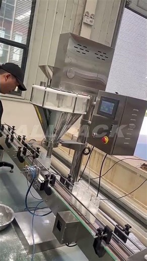 How powder filled into plastic bottle by the automatic powder filling machine ?