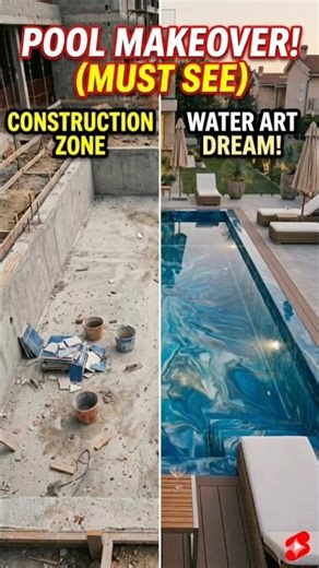 From Dirty Pool to Luxury Paradise 😱 AI Transformation #beforeafter #AITransformation #SwimmingPool