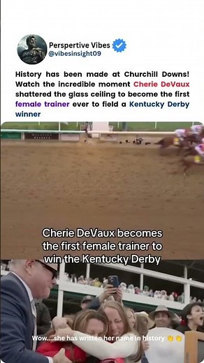 Cherie DeVaux MAKES HISTORY! First Female Trainer to Win the Kentucky Derby #viral