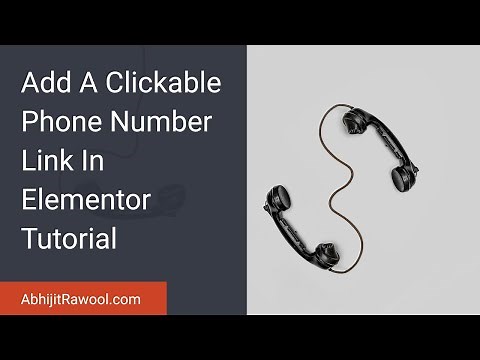 Add A Clickable Phone Number Link In Elementor Tutorial