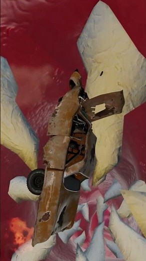 RUSTY CAR VS BIG WORM #beamngdrive #car #beamng