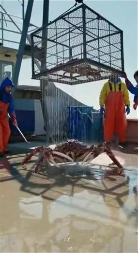 Big crab caught at pacific ocean #lobster #deepsea #deepseafishing #fishing #pacificocean #pacific #