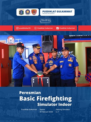Hari ini Selasa, 10 Februari 2026 telah resmi sarana Simulator Indoor Basic Firefighting di Pusdiklat Gulkarmat DKI Jakarta. Ada yang pengen liat sarana baru yang ada di sini? #pusdiklatkarciracas #damkarindonesia #pemadamdki #simulator