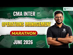 🔴 LIVE: Operations Management CMA Inter Marathon 🔥 | June 2026 Revision | ArivuPro