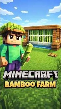 Automatic Bamboo Farm 🌿| Easy Minecraft Build #music #gaming #minecraft #nature #love #funny #shorts