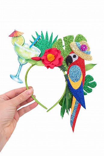 Tropical Parrot Headband, Margarita Party Cocktail Headpiece, Fiesta Carnival Crown - Etsy