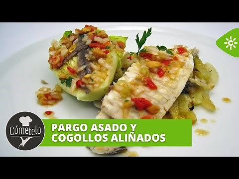 Cómetelo | Pargo asado y cogollos aliñados