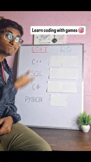 Learn coding with games 🎯 C ---- code wars SQL ---- SQL island C# ---- codin game Python ---- Check IO [Coding, programming, developer, btech, bca, engineering, computer science, pc , laptop] | Suffcode Fab