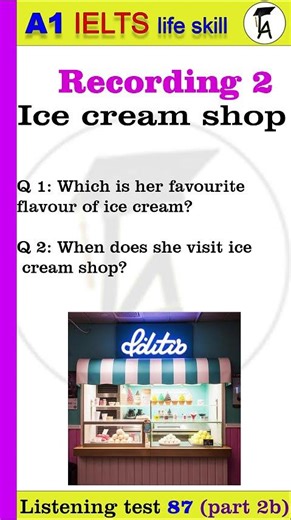 A1 IELTS Life Skills Listening Test 87 2b I New #english #learnenglish #a1ielts #englishlanguage