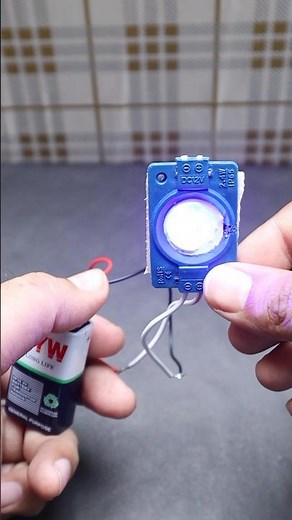 9v battery led light connection || led light project