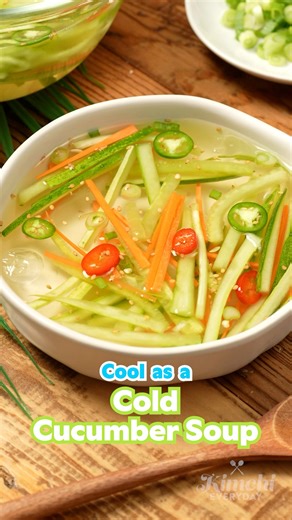 8.5K views · 44 reactions | Light, savory, and tangy, Cold Cucumber Soup is a popular Korean appetizer you’ll want to chill with all summer. 流勒 You won’t break a sweat with this easy recipe that’ll keep you refreshed and ready to beat the heat! ☀️⁠ Recipe: https://bit.ly/45IDe6k | H Mart | Facebook