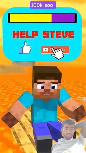 HELP Steve Escape Lava! - Funny Animation #minecraft #short