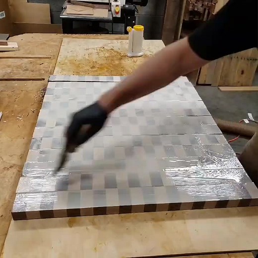 Checker board butcher block #woodworking #foryou #foryoupage #fyp #diylife #asmr #justdiyit #4upage #4yp #4u #4you