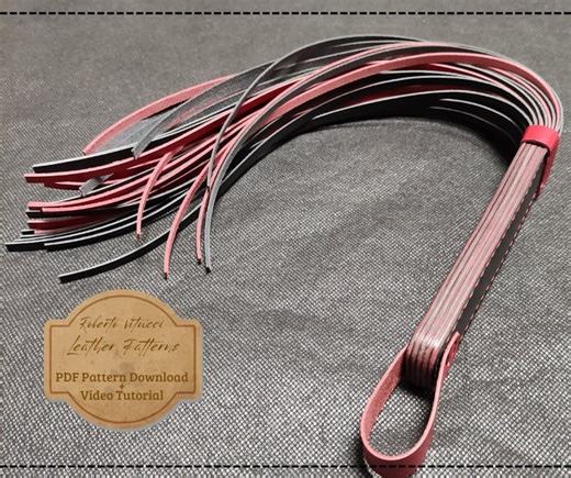 BDSM Leather Flogger PDF Pattern & SVG File   Instructional Video - Etsy