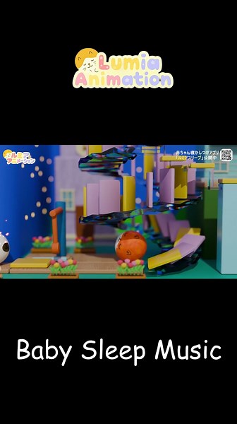 Baby Sleep Music 🌙 Fall Asleep Fast | Cute Rolling Animation, Lullaby & White Noise #Shorts