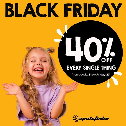⚫ 𝐁𝐋𝐀𝐂𝐊 𝐅𝐑𝐈𝐃𝐀𝐘 has arrived! ⚫ Get a 𝐂𝐑𝐀𝐙𝐘 𝟒𝟎% 𝐨𝐟𝐟 𝐄𝐕𝐄𝐑𝐘 𝐒𝐈𝐍𝐆𝐋𝐄 𝐓𝐇𝐈𝐍𝐆 on our website this Black Friday using promocode: 𝐁𝐥𝐚𝐜𝐤𝐅𝐫𝐢𝐝𝐚𝐲-𝟐𝟑 🤪 Shop online now https://bit.ly/47MyZqc Promo valid until midnight 24 November 2023... so hurry! #blackfriday #blackfridaysales #blackfridaydeals #blackfridaysavings #BlackFridaySale2023 #BlackFridayCountdown #BlackFridayDeals2023 RapidStudio | RapidStudio
