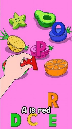 ABC Song for Kids + Colors Song 🍓 Learn Letters & Colors with Fruit Puzzle | Toddler Learning Short