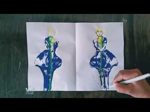 Thread art how to draw little girl thread painting step by step thread painting