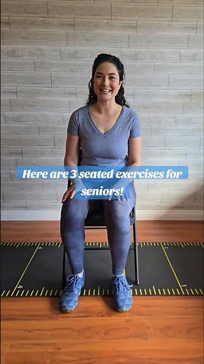 3 seated exercises for seniors! #chairworkout #seniorworkout #seniorfitness #seatedexercise