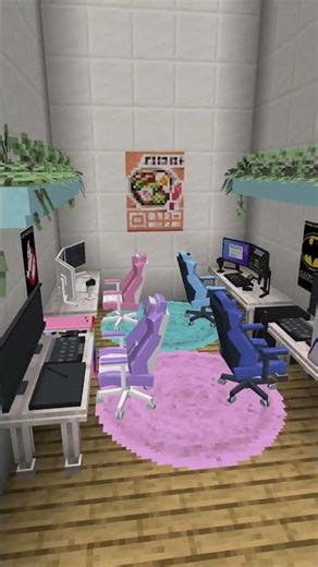 CAN YOU SPOT THE DIFFERENCES IN THE MINECRAFT GAMING ROOM #shorts