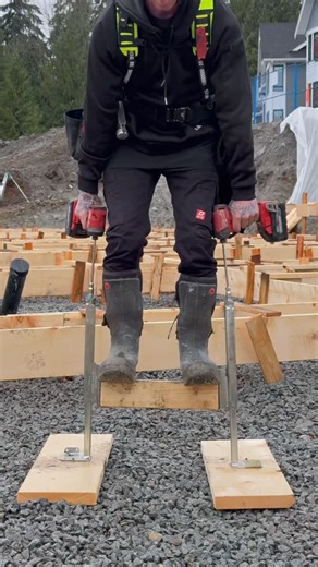 Aidan | SDP Concrete Ltd. on Instagram: "Meet the LEVEL-R from Fab-Form. Joey and team at @fabformindustries sent me their LEVEL-Rs to try out. I am VERY impressed by how effective these are. We build a ton of large townhome footings out of 2x10. They get pretty heavy in some sections where I nail up multiple intersecting boards. Lifting and staking these footings is a tough job even with two people. With the LEVEL-Rs, I was able to save my back the strain of being bent over and lifting. I used