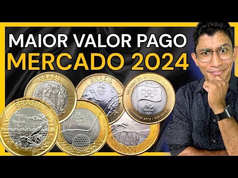 MOEDAS DAS OLIMPÍADAS HOJE - QUANTO VALE? QUAL MAIOR VALOR? #coin #2024 #viral #brasil #money #coins