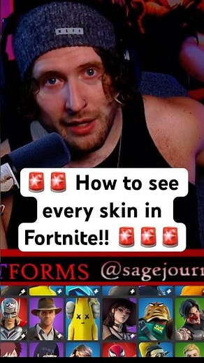 How to see every skin in Fortnite!! 🚨 #fortniteskins #fortnitenews #fortnitetips