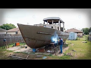 Man Builds a GIANT 40-Foot Metal Ship | Start to Finish By ‪@VideoGustav‬