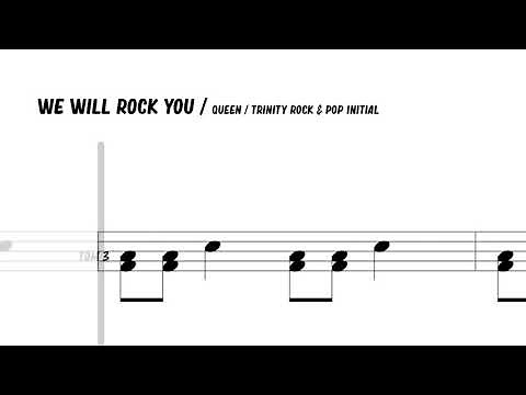 How to Play We Will Rock You Queen On Drums Trinity Rock & Pop Initial