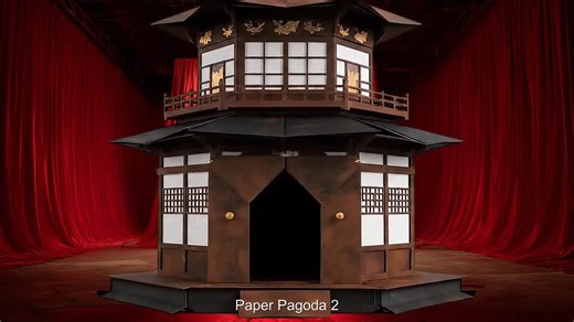 Paper Pagoda Stinger Transition: Artistic Papercraft Japanese Byōbu Stream Transition (digital Download) - Etsy